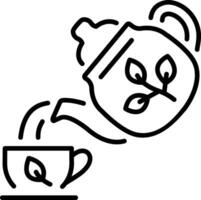A line style icon representing teapot vector