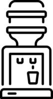A outline style icon showing water dispenser vector