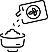 A outline style icon showing cereal vector