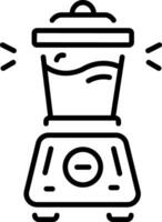 A linear style icon depicting juicer machine vector