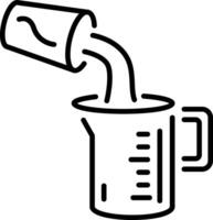 A linear style icon depicting measuring jug vector