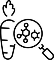 A outline style icon depicting food science vector