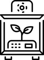 A linear style icon representing bio chamber vector