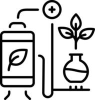 A outline style icon depicting bioreactor vector