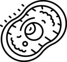 A line style icon showing bacteria vector