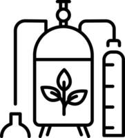 A line style icon showing biorefinery vector