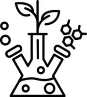 A outline style icon depicting botany vector