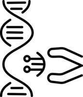 A line style icon showing bioengineering vector