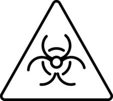 A line style icon showing hazard vector