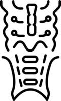 A line style icon showing spinal cord vector