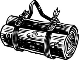 A glyph style illustration representing wood bundle vector