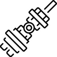 A outline style icon depicting input shaft vector