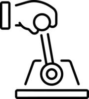 A outline style icon depicting control lever vector