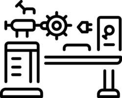 A line style icon showing grinding machine vector