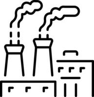 A line style icon showing factory vector