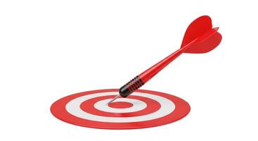 3D illustration of a dart on a target. Business and digital marketing concept photo