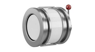 3D illustration of a slot machine reel isolated on white photo