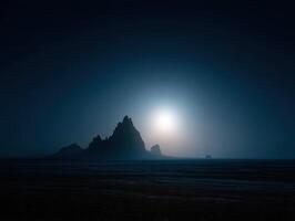 The Mystery of the Night Over Vast Salt Flats photo