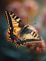 The Open Wings Of A Beautiful Swallowtail Butterfly photo