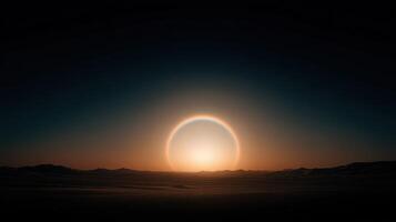 The Impressive Sun Halo During a Desert Sunrise photo