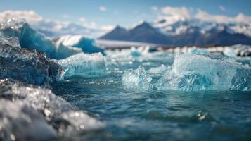 The Strong And Unrefined Process Of A Glacier Thawing photo