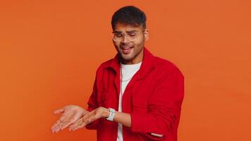 Man raising hands asking what why reason of failure, demonstrating disbelief irritation by troubles trendy social media meme anti lifehacks ridicules people who complicate simple tasks for no reason video