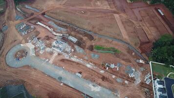Aerial view of residential area development photo