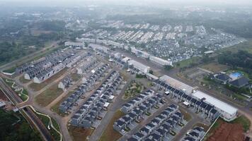 An aerial view of a large residential area photo