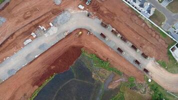 A top down view of opening real estate development project photo