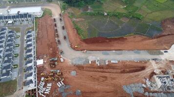 An aerial view new real estate project site photo