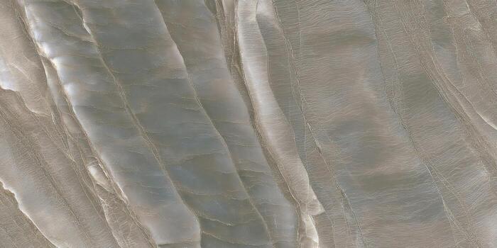 Abstract Aerial View Of Martian Surface With Layered Terrain. Geological Patterns And Natural Formations photo