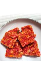 Crispy Colorful Cireng Crackers Displayed Neatly photo