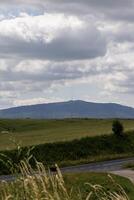Mountain landscape. Eastern Sudetes of Poland. Mount Sleza. photo