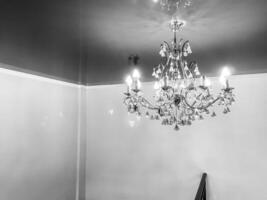 Elegant Monochrome Chandelier Glow photo