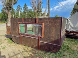 Rustic Wooden Playhouse Structure photo