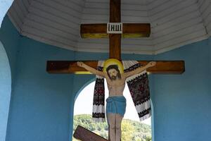 Chapel in Teresva, Transcarpathia showcases religious symbolism and local culture photo