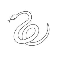 Stylized Snake Illustration A Stunning Minimalist Line Art Design for Artistic Expression vector