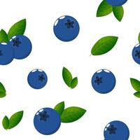 Cartoon blueberry seamless pattern, . Background, textile, summer pattern, flat, summer berries vector