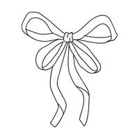 Elegant bow design with flowing ribbons suitable for various decorative purposes vector