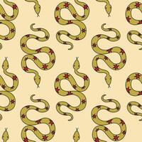 Pattern design featuring colorful snakes with stars on a light background suitable for various creative projects vector