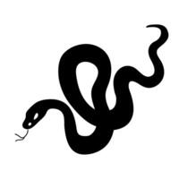 Snake icon logo illustration. Silhouette of a snake on a white background, symbol of 2025 vector