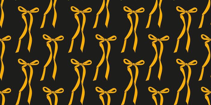 Bright yellow ribbons create a striking pattern against a dark background in a contemporary design vector