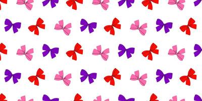 Colorful patterns of bows in various sizes and hues create a playful textile design suitable for multiple uses vector