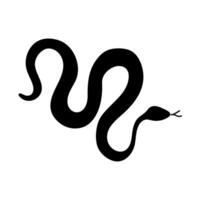 Silhouette of a snake on a white background, symbol of 2025, illustration isolated on white background. Lunar New Year. vector
