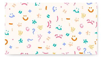 pattern with hand drawn question marks. Colorful background. vector