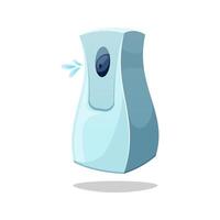 Automatic air freshener spraying isolated on white background. vector