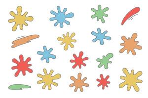 Abstract expressive multicolored spots of splashes and drops. Multicolored spots for your digain. illustration. vector