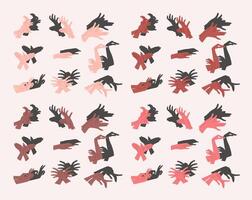 Colorful hand illustrations for design inspiration vector