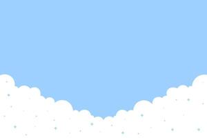 sparkling white clouds on bright blue sky vector