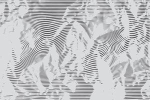 Abstract Halftone Background with Wavy Lines vector